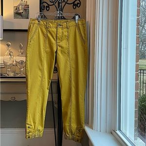 CABI Jogger Womens 10 Marigold Mustard Yellow Style 5504 The Tracker Pants EUC
